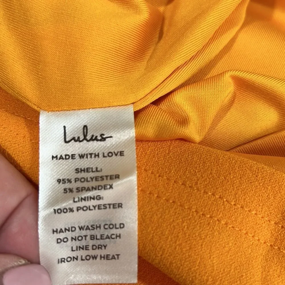 Lulu’s Orange mini dress size XS NWT